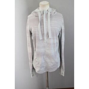 Lululemon Post Sweat Hoodie 10 Grey Half Zip Hoodie Sweatshirt Heathered